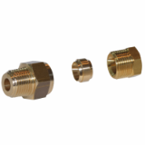 18125 - Straight Male Adaptor, Female O/D tube to male taper ISO R thread - kit of parts