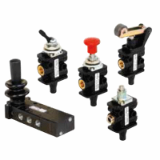 Super X - Manual & Mechanical spool valves In-line 3/2, 5/2 & 5/3, 1/8" & 1/4" NPT