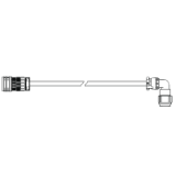 DFC24 - Abgewinkeltes Kabel, DeviceNet DBA Sensor-Tropfen-Kabel